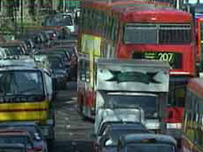 Bus heavy traffic 