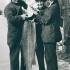 This beauty was caught by Dick Voysey (in the flat cap) at the mouth of the River Exe in 1924