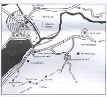 Map o'r daith