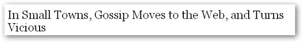 New York Times headline