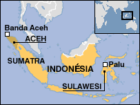 Mapa da Indonésia