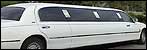 A white stretch limo.