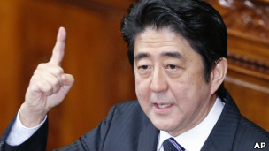 安倍晋三在众议院内发表施政演说(28/1/2013)