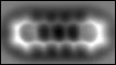 Imagem detalhada da molécula obtida pelos cientistas (Foto: Cortesia IBM Research - Zurich)
