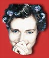 Rollers in hair