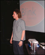 A presentation from a Blink Film Festival development event
