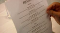 Customer looking at menu