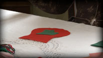 Glue the front panel to card
