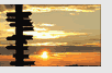 Russian signpost at sunset
