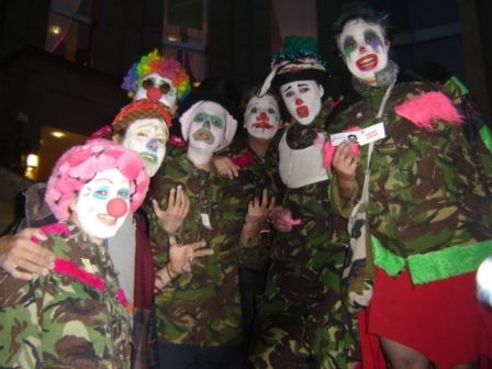 clown protestors