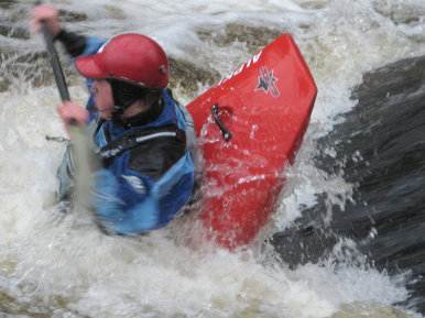 Freestyle kayaking.