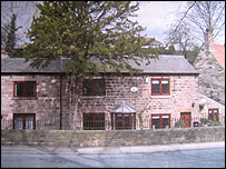 House before it was lifted 