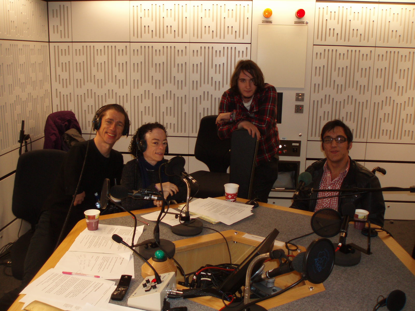 Mat Fraser, Liz Carr, Ollie and Mike Oliver