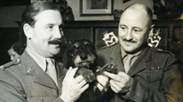 Donald with colleague and dog