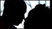 African couple kissing