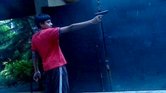Muzzle flashes...
