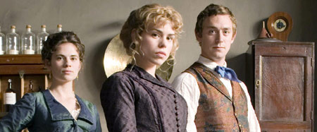 Hayley Atwell as Rosa, Billie Piper as Sally Lockhart and JJ Field as Frederick