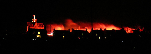 Red sky at night