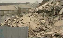A pile of rubble