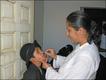 10-year-old Talin getting ready for the act