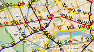 Real tube map