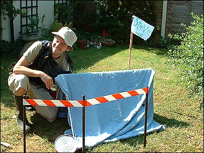 Steve with his tent