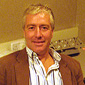 Denis McCrum in the BBC Radio Ulster studios