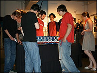 Viewing the coffin