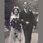 My beloved father and his dear sister Winnie, on her wedding day in 1946 at ST John's church, Egham. The dress was donated by a neighbour and adapted for the bride's petite stature. My father looks dapper in his de-mob suit, the first he ever owned! My beloved father and his dear sister Winnie, on her wedding day in 1946 at ST John's church, Egham. The dress was donated by a neighbour and adapted for the bride's petite stature. My father looks dapper in his de-mob suit, the first he ever owned!