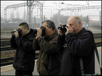 Trainspotters at Crewe Station