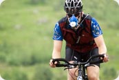 Photograph of Mark cycling