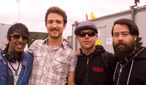 The guys meet up with Radio 1 Punk Show DJ Mike Davies and Frank Turner ahead of his performance on the BBC Introducing stage.
