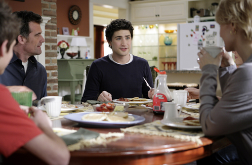 Kyle and the Tragers, enjoying a meal