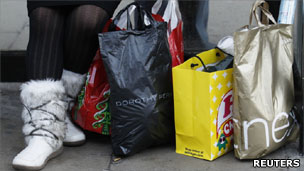 Shopper with bags