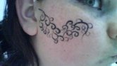 Curly cheek Curly cheek
