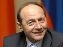 Traian Băsescu a avut o întâlnire cu presa la Moscova