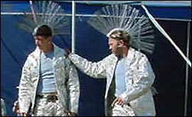 Punk stilt walkers