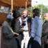 Mike interviewing members of the PPP at the prayers for Benazir Bhutto