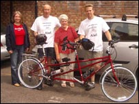 Pauline Dams and John, Richard & Sue Smith