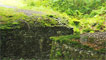 The old ruined bridge above Peiran Falls