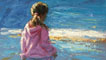 Detail from Steven Jones' beautiful painting Paddling in the Sea