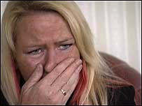 Sharon in tears