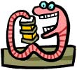 Image: Worm eating