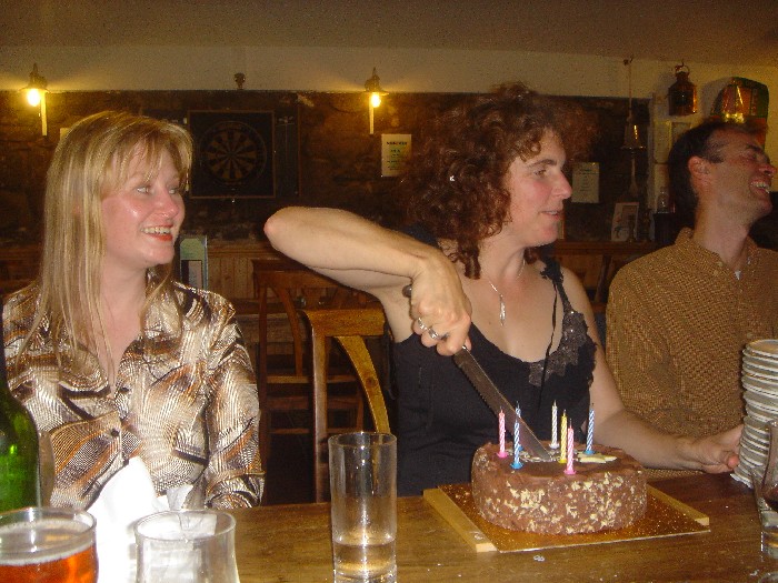 Cutting the cake