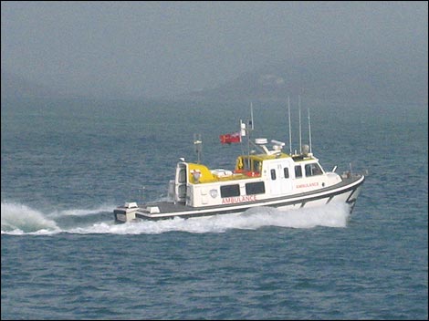 Flying Christine at sea