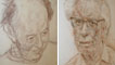 Portraits of Colm Thomas and composer Daniel Jones by Gordon Stuart
