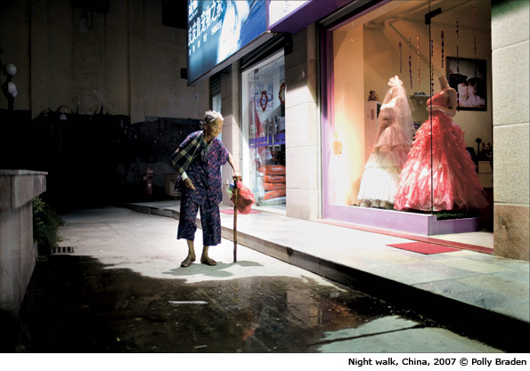 Night walk, China. Photo by Polly Braden