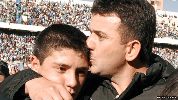 Mauricio Baldivieso and his father