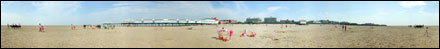 Detail of St Annes Pier photo showing the beach