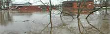 Flood water in Hylton Road Worcester